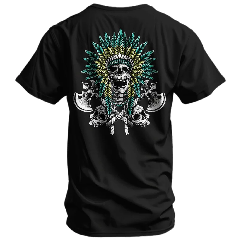 Men’s short-sleeve ooze tees-Warrior Spirit Indian Head Men's T-Shirt