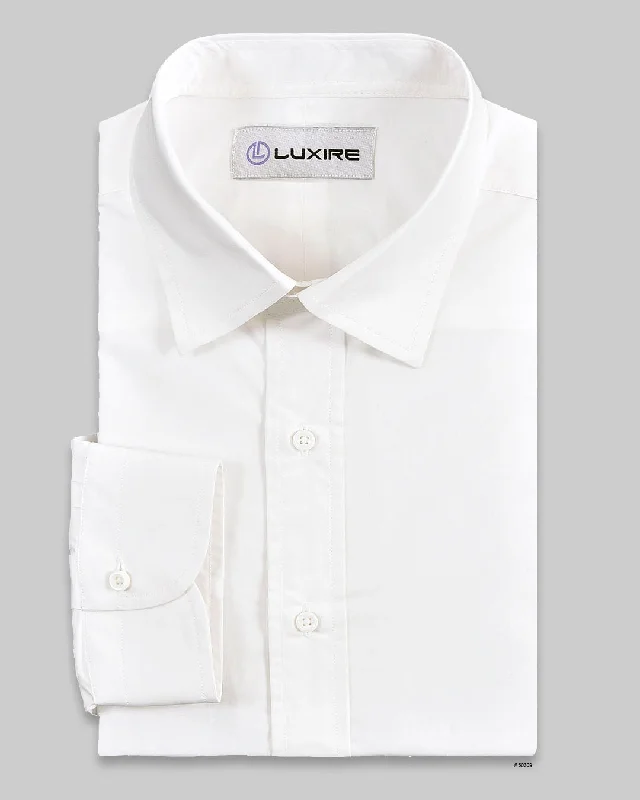 Men's luxury wool shirts-White Poplin Every-Day Shirt