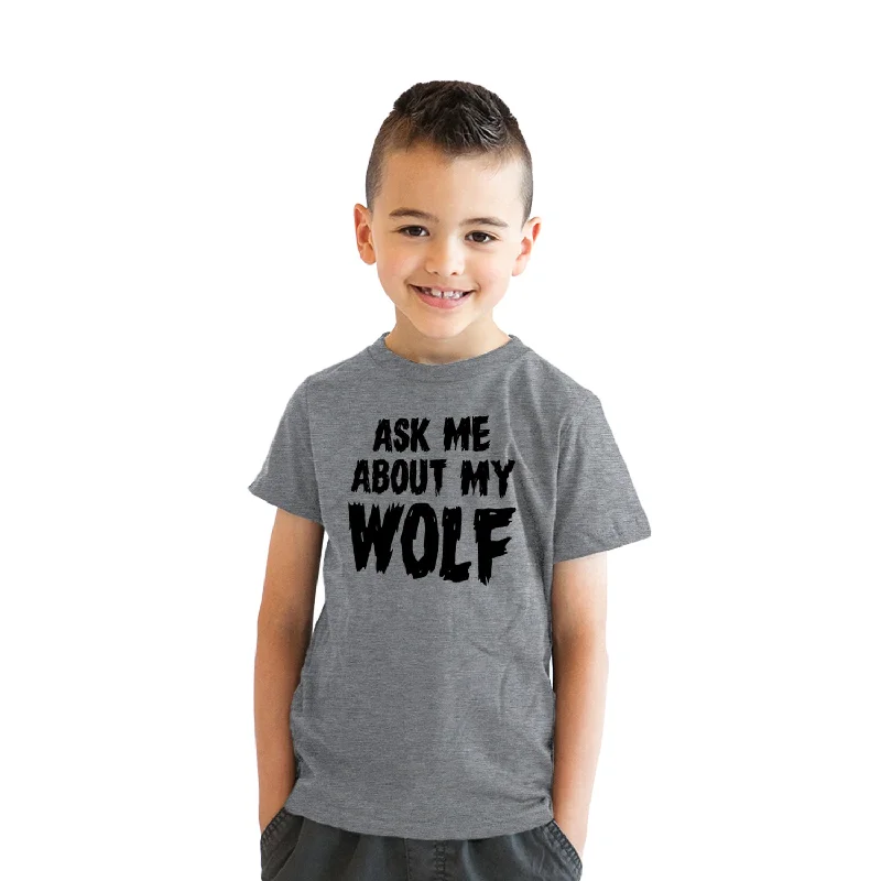 Men’s short-sleeve urge tees-Youth Ask Me Why I Like Full Moons Awesome Werewolf T shirt Costume for Kids