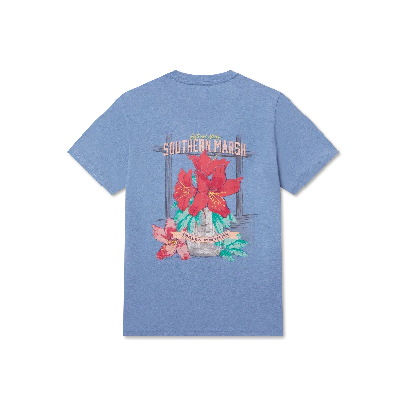 Men’s short-sleeve ombre shirts-Youth Festival Series Tee - Azalea