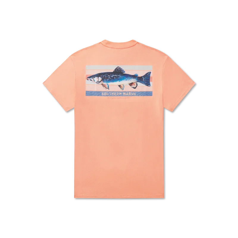 Men’s short-sleeve textured tees-Youth Fishing Lines Tee - Brook Trout