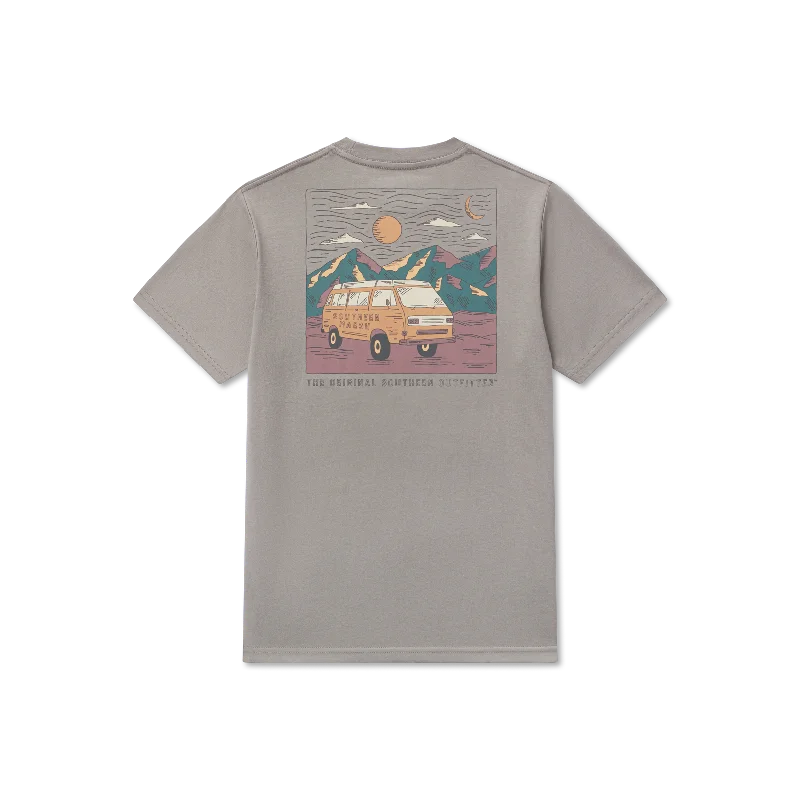 Men’s short-sleeve etch shirts-Youth Good Vibes Van Tee