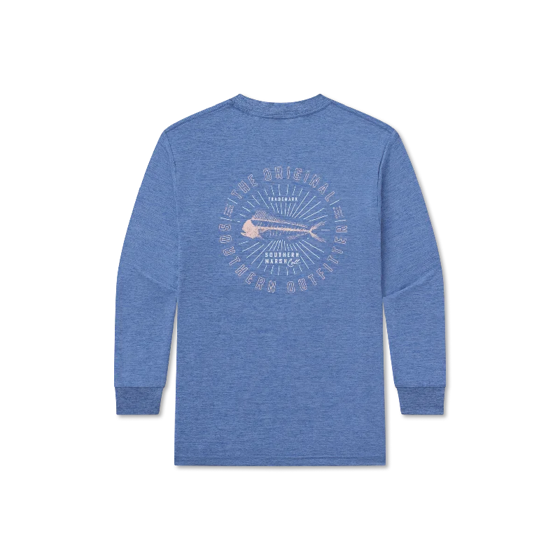 Men’s short-sleeve oust tees-Youth FieldTec™ Heathered - Mahi Circle - Long Sleeve