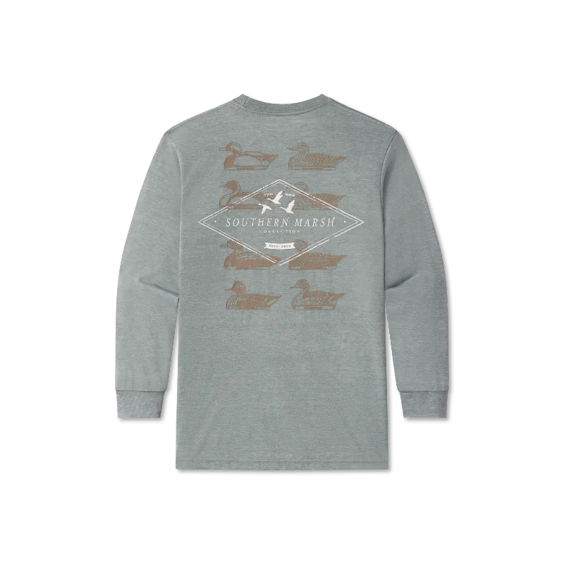 Men’s short-sleeve dash shirts-Youth SEAWASH™ Tee - Decoy Stamp - Long Sleeve