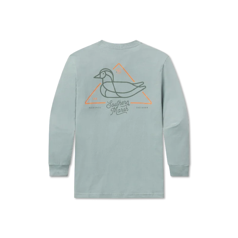 Men’s short-sleeve xeno tops-Youth Warning Duck Tee - Long Sleeve