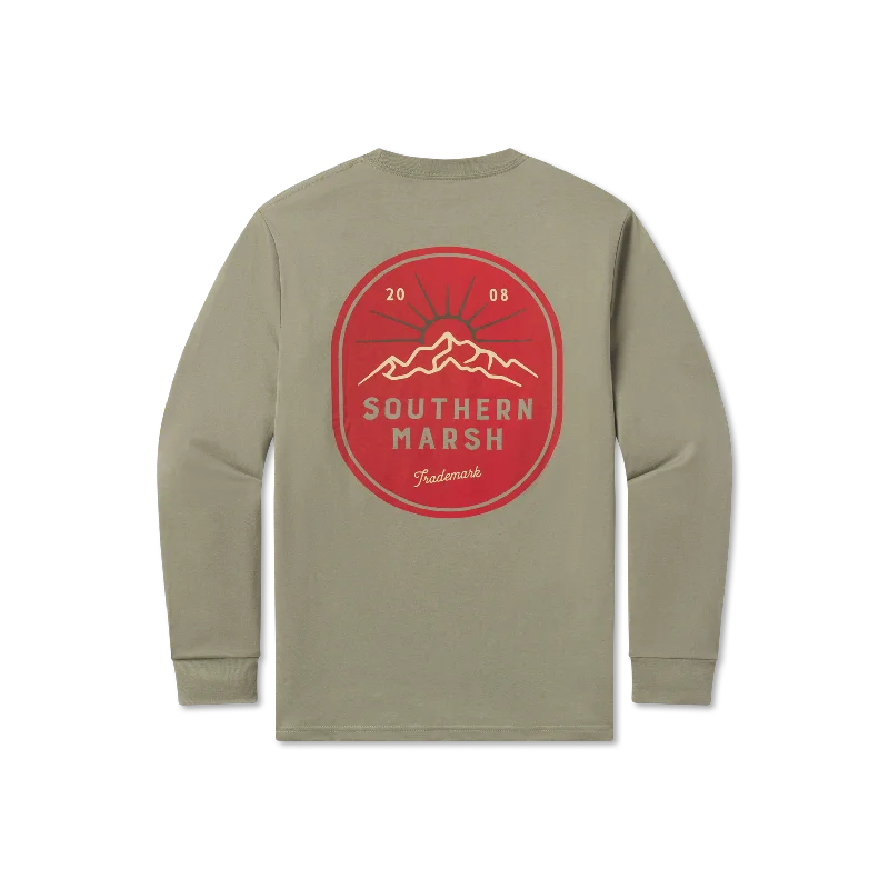 Men’s short-sleeve etch shirts-Youth Branding Collection Tee - Mountain Rise - Long Sleeve