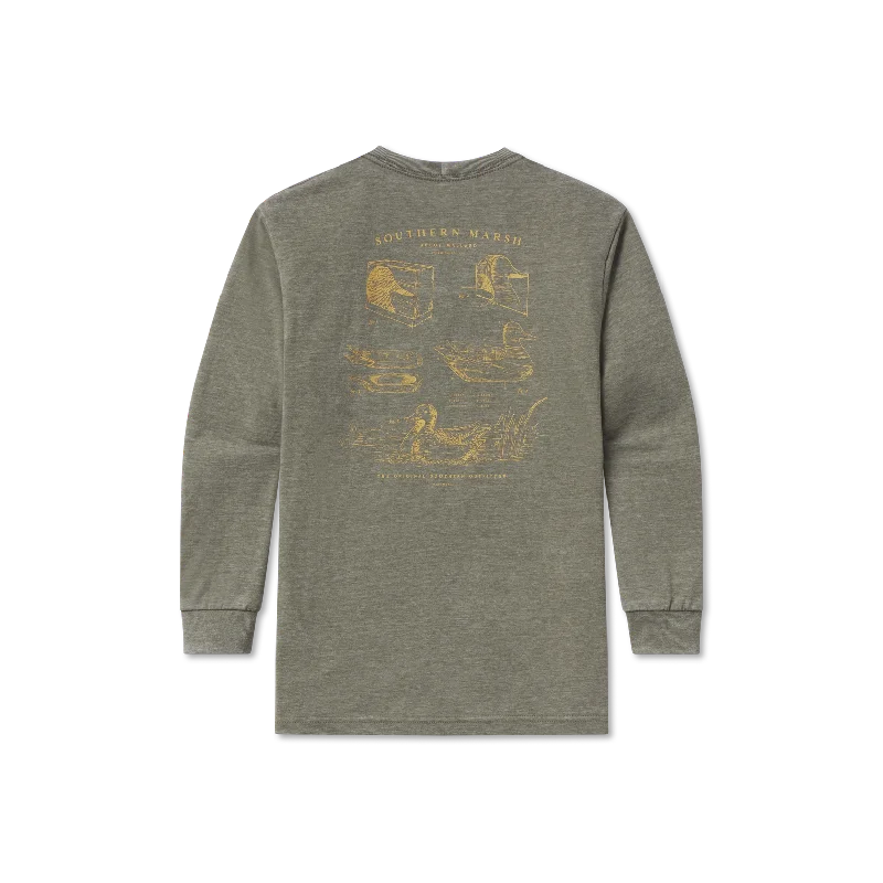 Men’s short-sleeve jazz tops-Youth SEAWASH™ Tee - Mallard in the Making - Long Sleeve