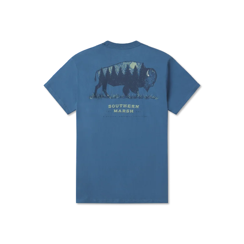 Men’s short-sleeve wisp shirts-Youth Starry Silhouette Tee - Buffalo