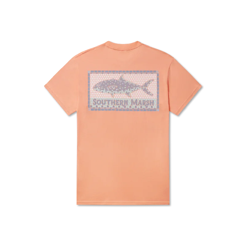 Men’s short-sleeve fitted polos-Youth Tile Fish Tee