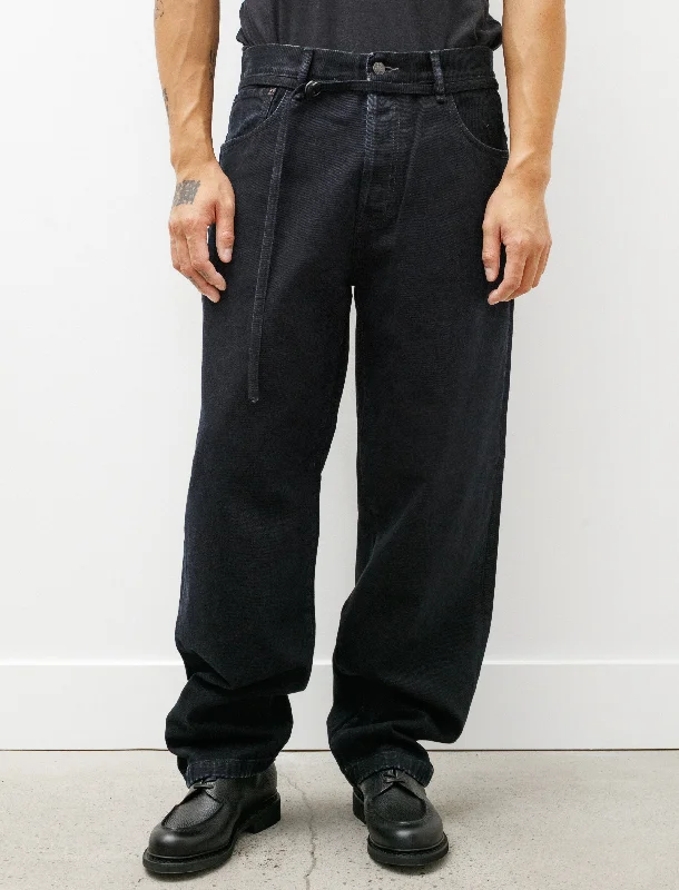 Men's light chambray pants-1991 Toj Blue Black