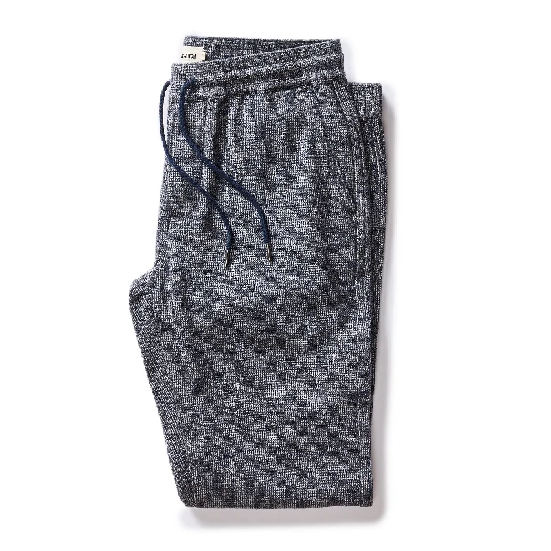 Men's oversized street pants-The Apres Pant in Navy Linen Tweed