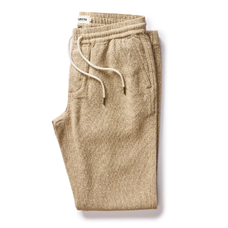 Men's everyday casual chino pants-The Apres Pant in Oat Linen Tweed