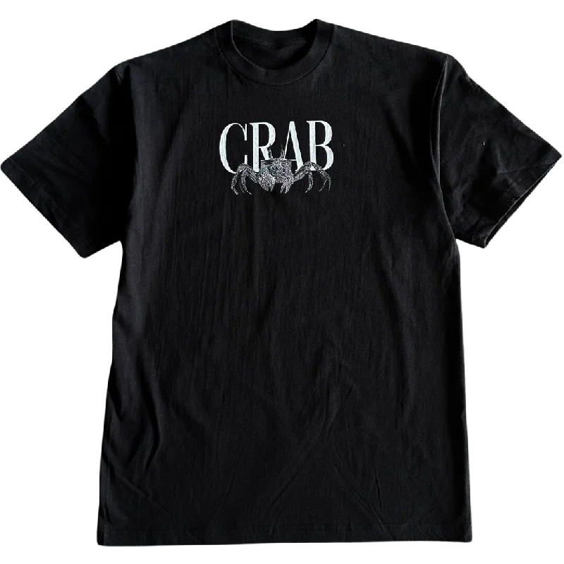 Men’s short-sleeve rink polos-Black and White Crab Tee