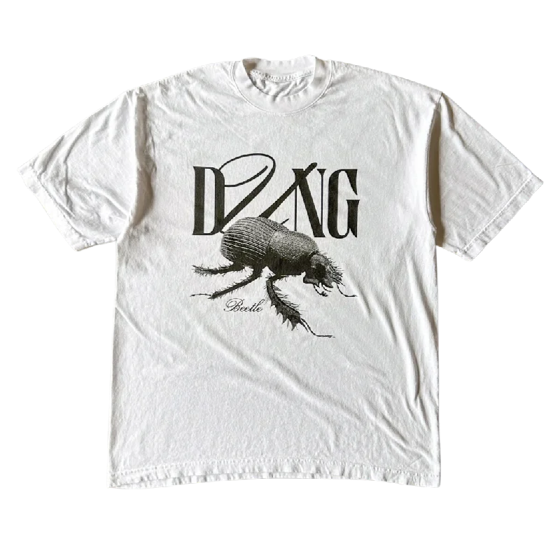 Men’s short-sleeve lark tops-Black and White Dung Beetle Tee