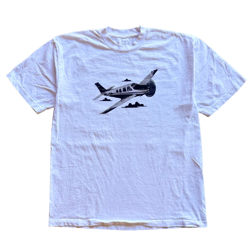 Men’s short-sleeve urge tees-Black and White Plane Tee