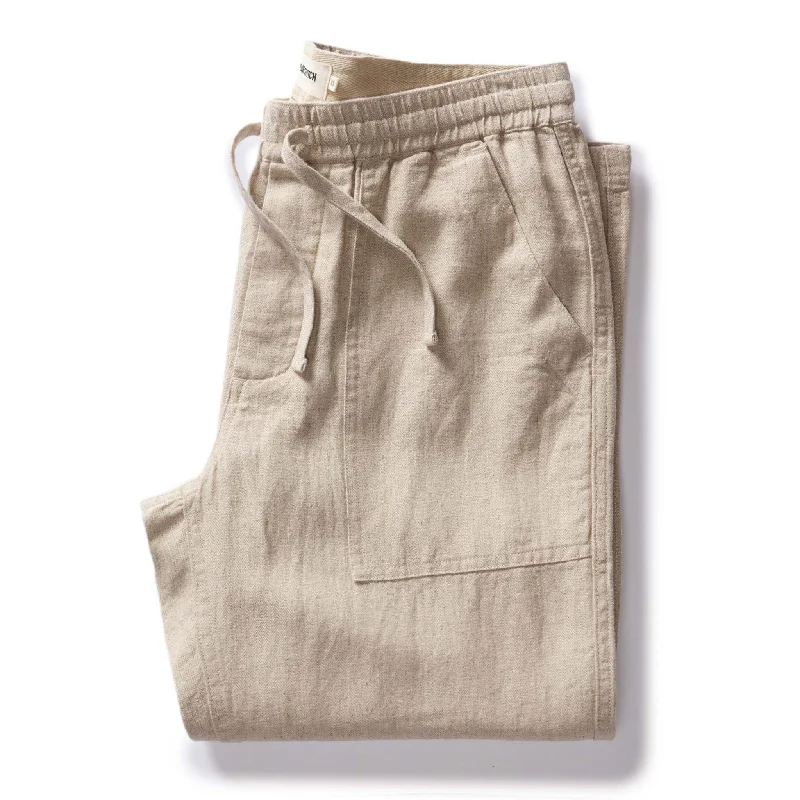 Men's classic plaid pants-The Breakwater Pant in Natural Herringbone