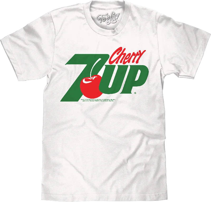 Men’s short-sleeve harp polos-Cherry 7UP Soda T-Shirt - White