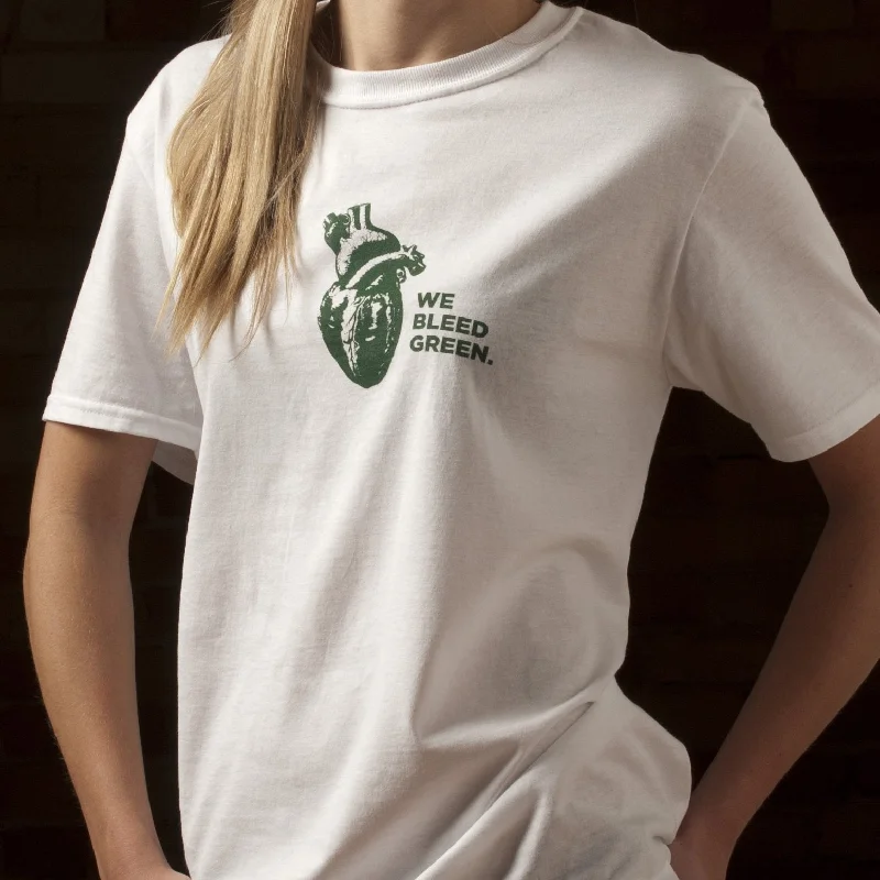 Men’s short-sleeve clod tees-College of Human Medicine We Bleed Green T-shirt - White