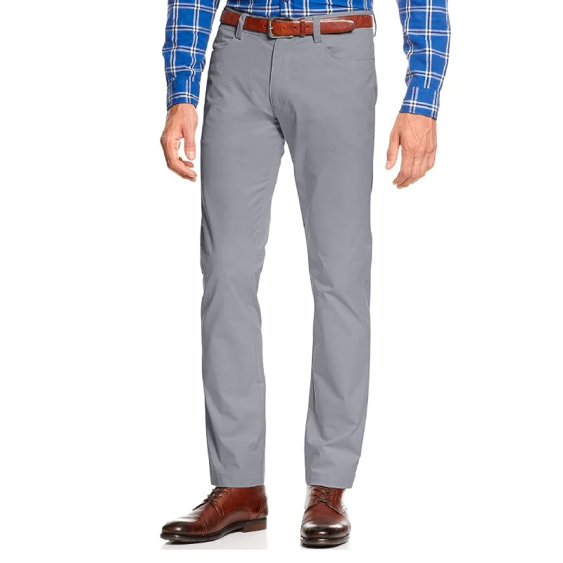 Men's standard regular-length pants-Calvin Klein Sportswear Men's 4-Pocket Sateen X-Fit Pant  - Convoy - Mens