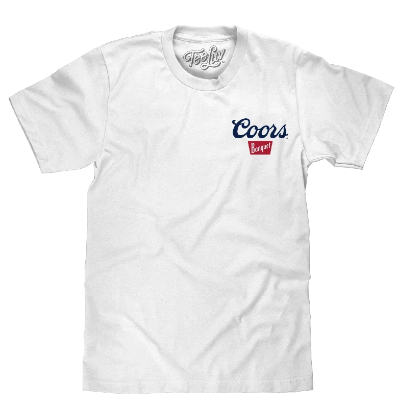 Men’s short-sleeve pulse tees-Coors Banquet Beer Front Back T-Shirt - White