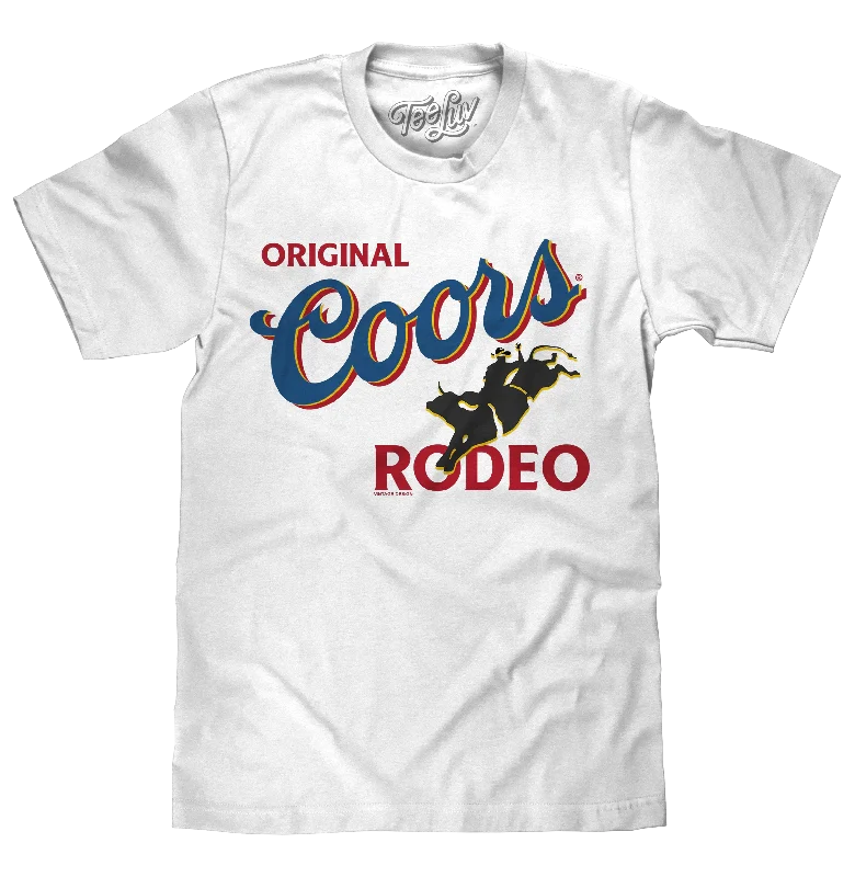 Men’s short-sleeve urge shirts-Coors Original Rodeo Beer T-Shirt - White