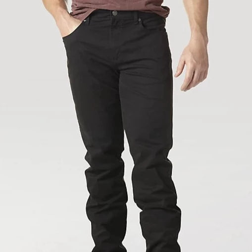 Men's snug thermal pants-Wrangler Retro Men's Slim Fit Straight Twill Pant in Black