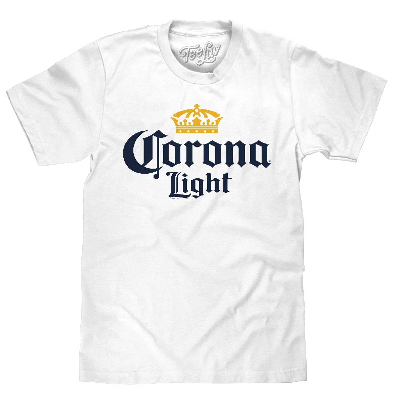 Men’s short-sleeve tope polos-Corona Light Logo T-Shirt - White