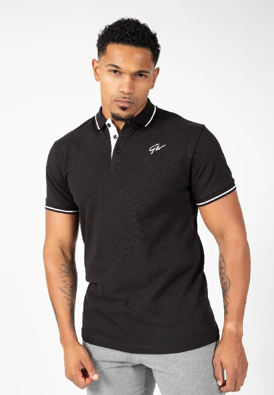 Men’s short-sleeve urge shirts-Delano Polo - Black/White