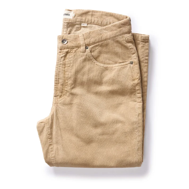 Men's refined slim dress pants-The Democratic All Day Pant in Light Khaki Cord