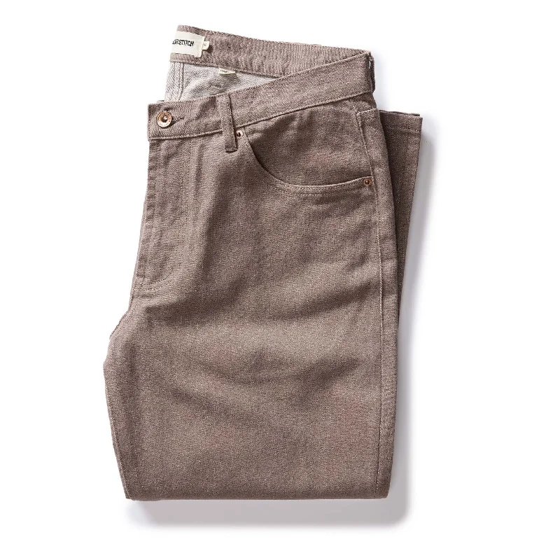 Men's plush fleece sweatpants-The Democratic All Day Pant in Silt Broken Twill