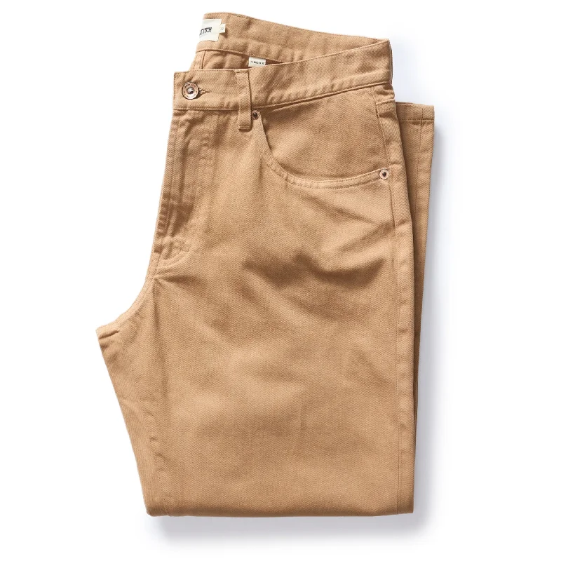 Men's subtle pinstripe pants-The Democratic All Day Pant in Tobacco Selvage Denim