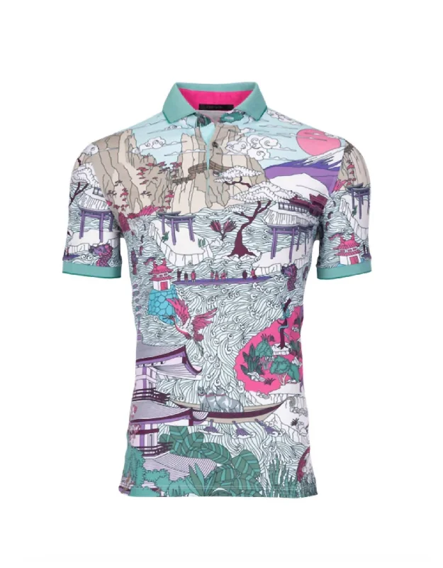 Men’s short-sleeve volt tees-Forbidden City Polo In Multi