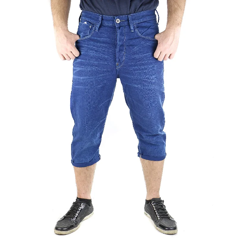 Men's stealth black jogger pants-G-Star Type C 3/4 Denim Pants - Ball Pen Blue - Mens