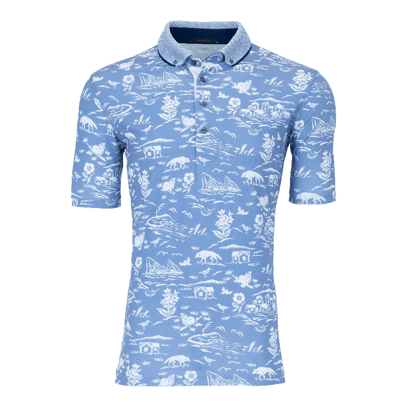 Men’s short-sleeve optic shirts-Hidden Village Polo