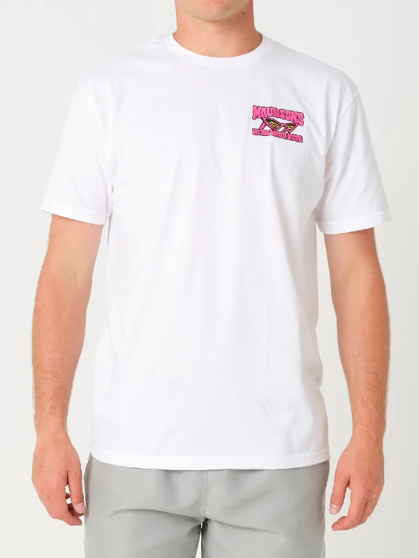 Men’s short-sleeve xing polos-Jaws T-Shirt in White