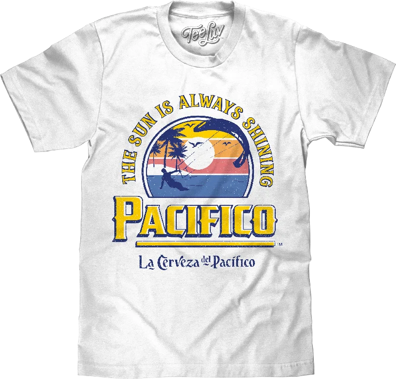 Men’s short-sleeve etch shirts-La Cerveza Del Pacifico Beer T-Shirt - White