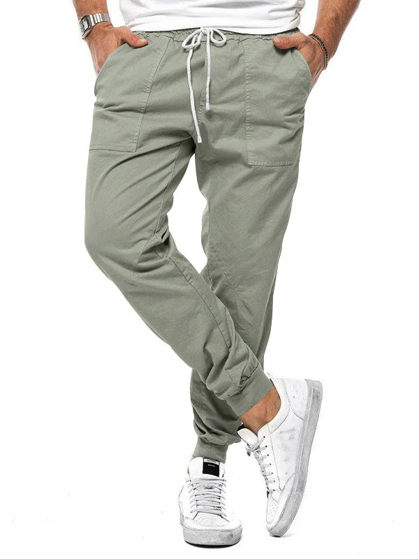 Men's grunge 90s pants-Men's Drawstring Elastic Waist Casual Pants