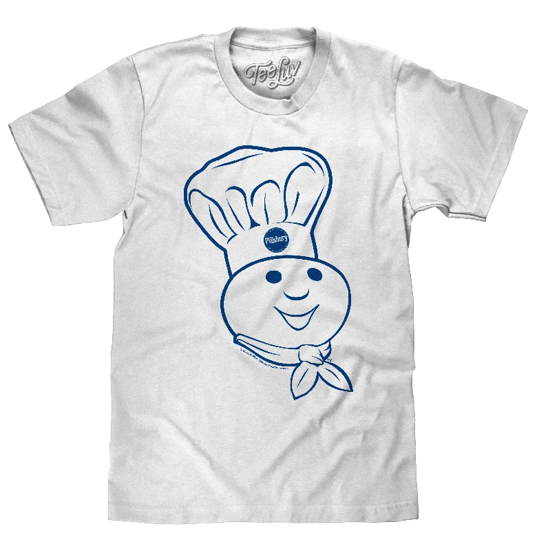 Men’s short-sleeve jolt shirts-Pillsbury Doughboy Poppin' Fresh T-Shirt - White