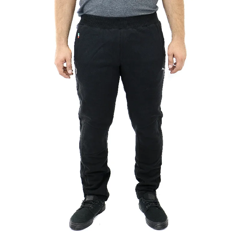 Men's dynamic athletic pants-Puma Ferrari Sweat Pants - Black - Mens