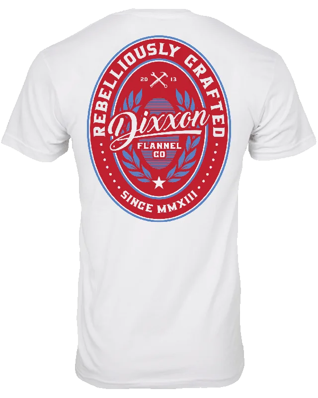 Men’s short-sleeve xtra tops-Rebelliously Crafted T-Shirt - White