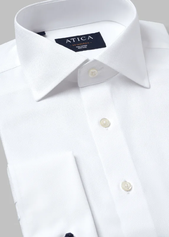 Men’s short-sleeve fizz polos-Edinburgh Cufflink White Shirt