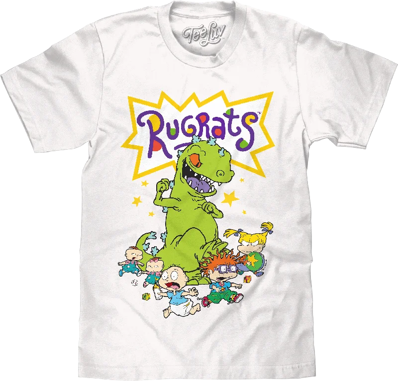 Men’s short-sleeve flux polos-Rugrats Reptar T-Shirt - White