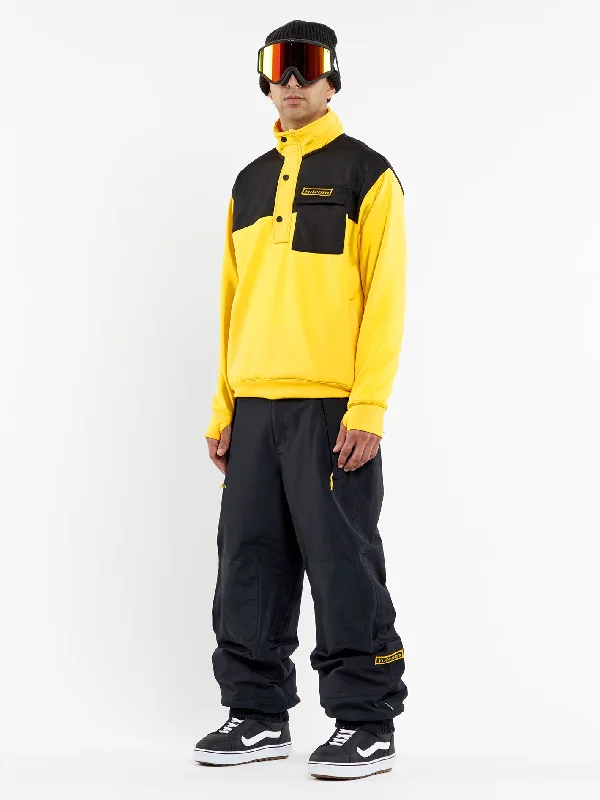 Men's cool moisture-wicking athletic pants-Mens She 2 Pullover Fleece - Bright Yellow