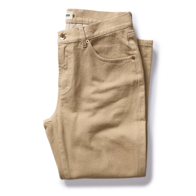 Men's dark black denim pants-The Slim All Day Pant in Light Khaki Broken Twill