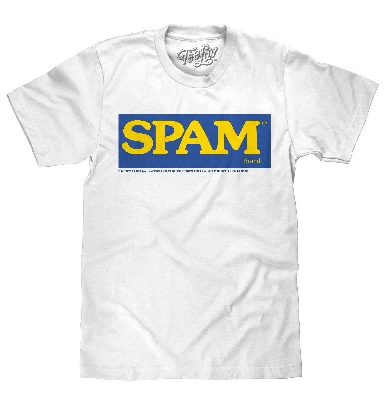 Men’s short-sleeve clad shirts-SPAM Logo T-Shirt - White