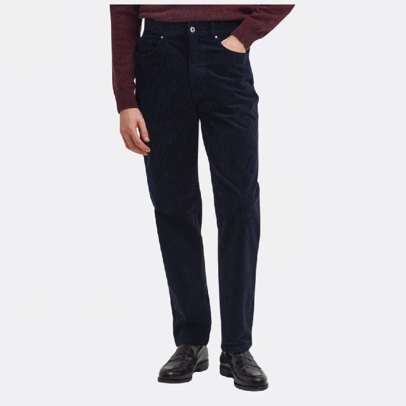 Men's sleek ponte pants-Stretch Cord Regular Trousers