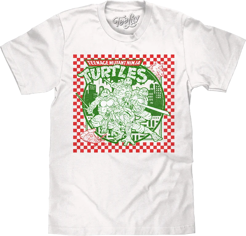 Men’s short-sleeve apex tees-Teenage Mutant Ninja Turtles Pizza T-Shirt - White