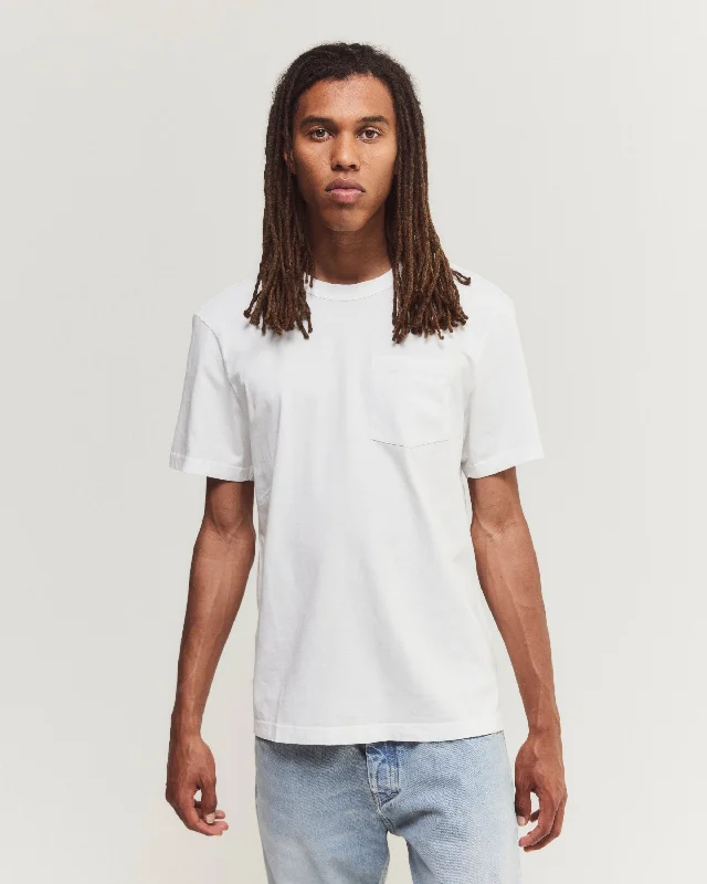 Men’s short-sleeve wisp shirts-John Pocket Tee White