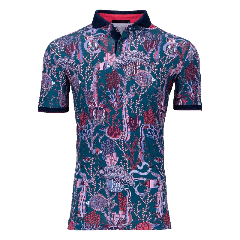 Men’s short-sleeve x-fit polos-Underwater Forest Polo