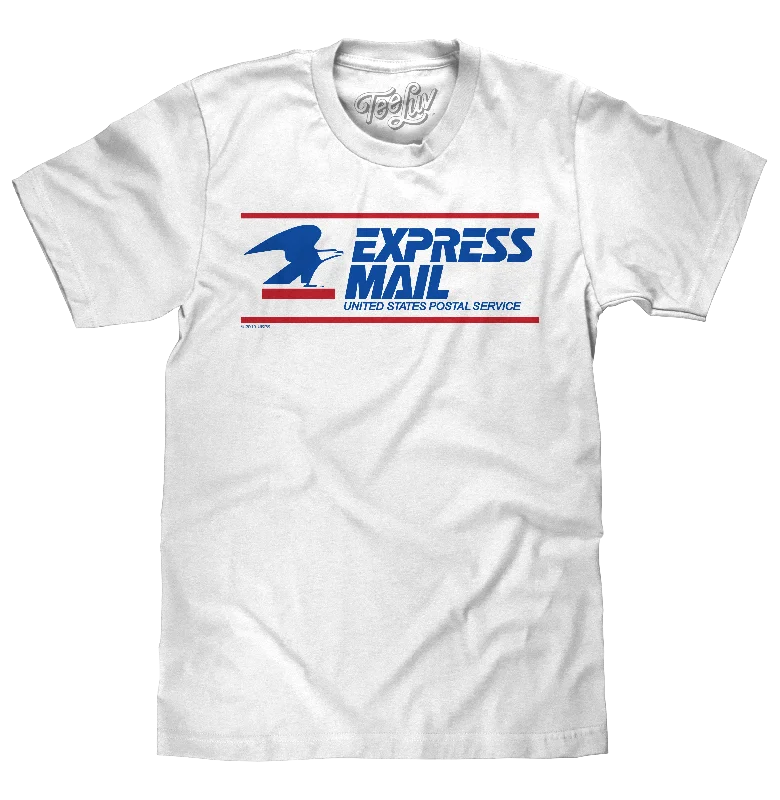 Men’s short-sleeve rush polos-United States Postal Service Express Mail T-Shirt - White